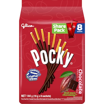 Glico Pocky Chocolate Biscuit Sticks 17.5g x 8 pack