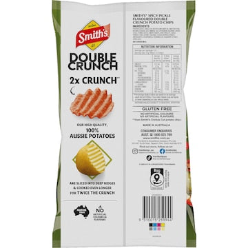Smith's Double Crunch Potato Chips Spicy Pickle 150g