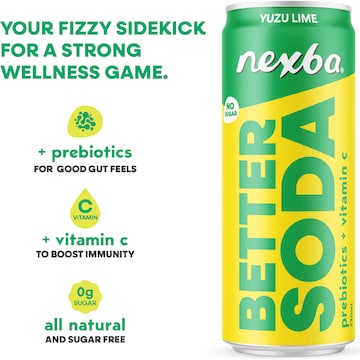 Nexba Better Soda Yuzu Lime Cans 330mL x 4 pack