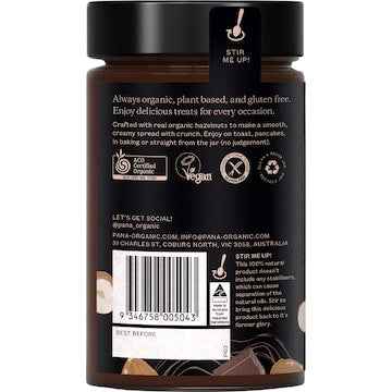 Pana Organic Smooth Hazelnut Chocolate Spread 400g