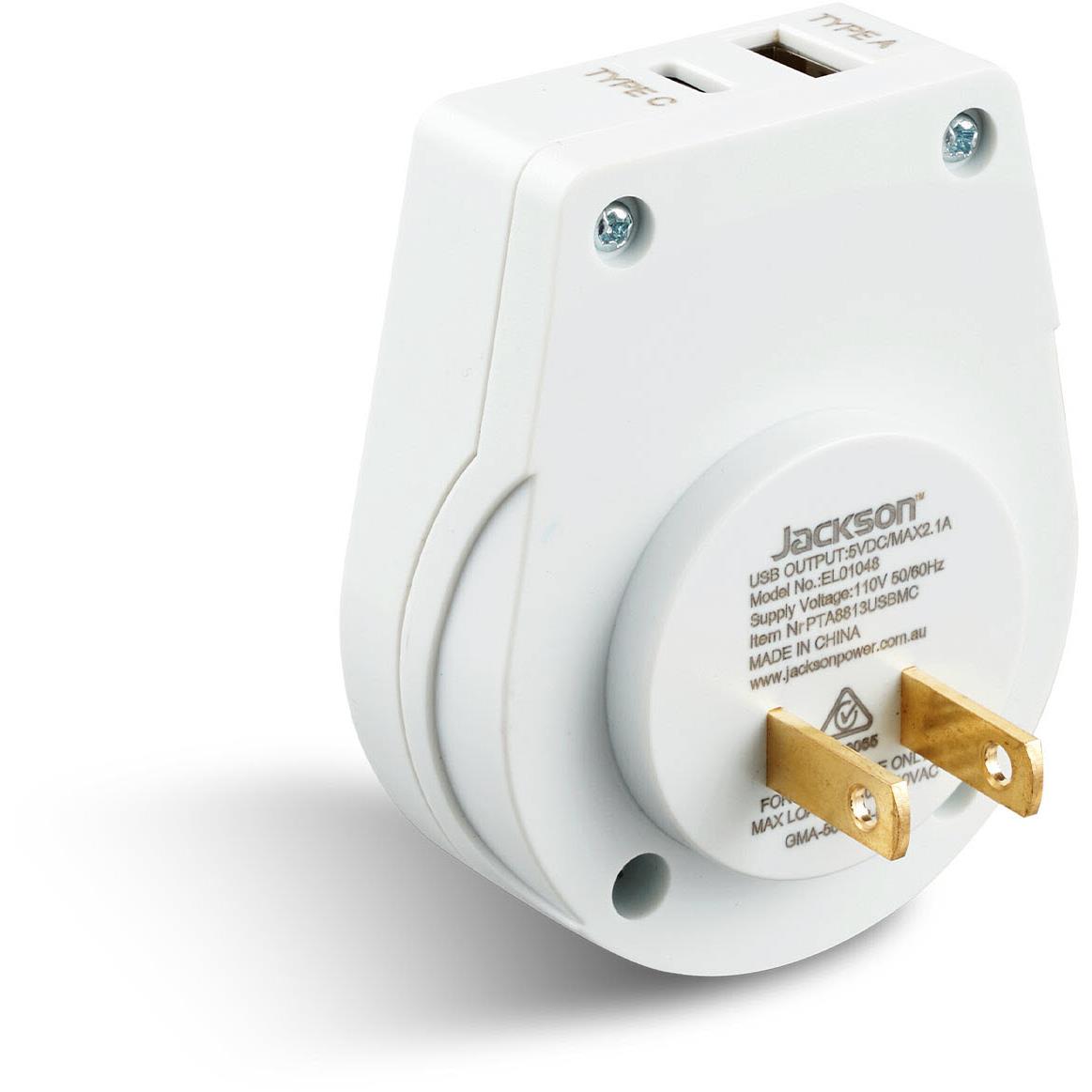 Jackson Outbound Travel Adapter with USB-C Japan Slim