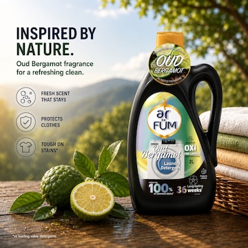 Arfum Oxi Freshness Laundry Detergent Oud Bergamot 2L