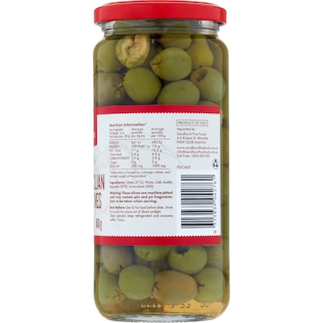 Sandhurst Pitted Sicilian Green Olives 450g
