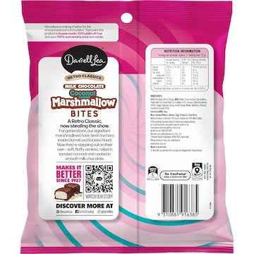 Darrell Lea Coconut Marshmallow Bites Milk Chocolate 120g