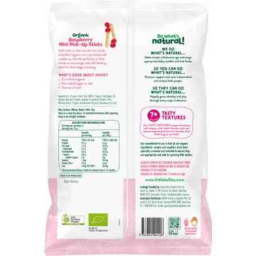 Little Bellies Mini Pick Up Sticks Raspberry 7m+ 4 pack