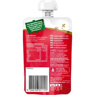 Rafferty's Garden Nurture Immunity Strawberry Apple Chia 12m+ 120g