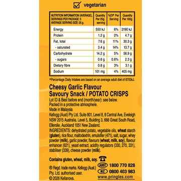 Pringles Cheesy Garlic Potato Chips 134g