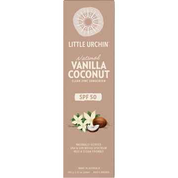Little Urchin SPF 50 Vanilla Coconut Clear Zinc Sunscreen 100g
