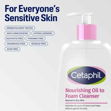 Cetaphil Nourishing Oil To Foam Cleanser 236mL