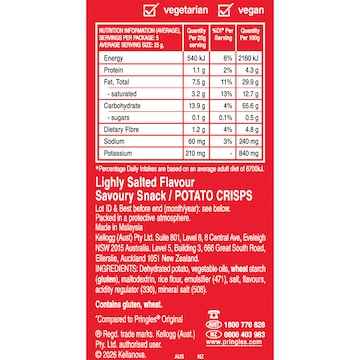 Pringles Original Lightly Salted Potato Chips 134g