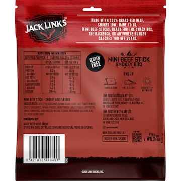 Jack Link's Mini Beef Sticks Smokey BBQ 13g x 8 pack