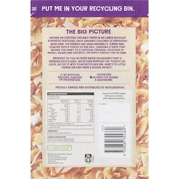 Macro Organic Toasted Coconut Flakes With Sea Salt 140g