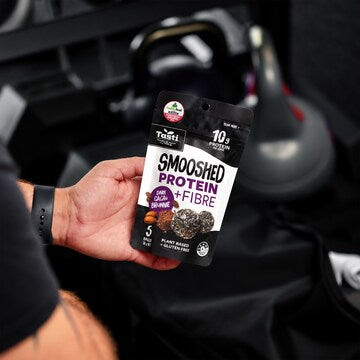 Tasti Smooshed Protein + Fibre Balls Dark Cacao Brownie 58g 5 pack
