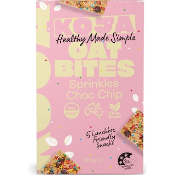 Koja Oat Bites Sprinkles Choc Chip 150g 5 pack