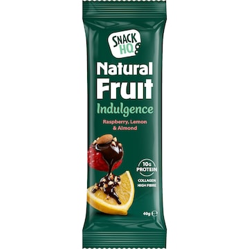 Snack HQ Natural Fruit Indulgence Bar Raspberry Lemon & Almond 40g