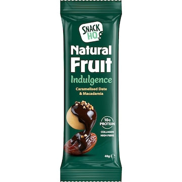 Snack HQ Natural Fruit Indulgence Bar Caramelised Date & Macadamia 40g