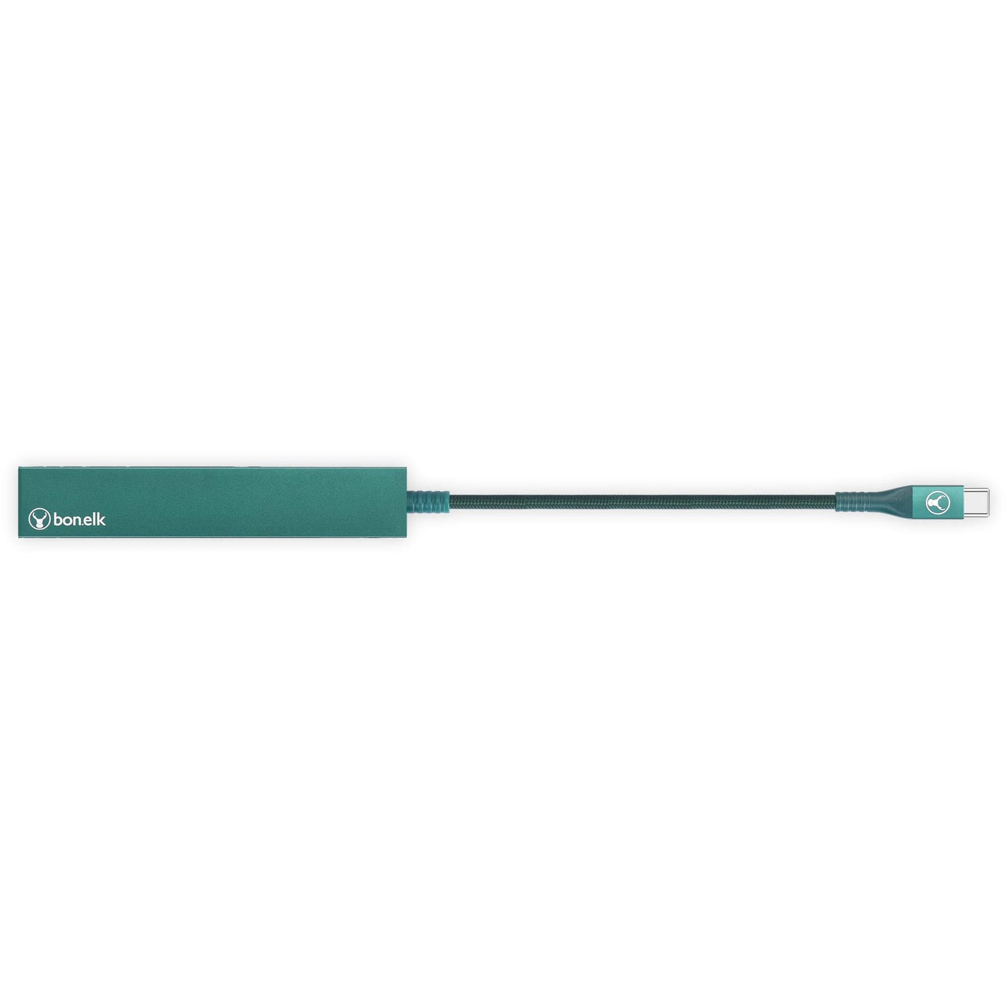 Bonelk Long-Life USB-C to 4 Port USB 3.0 Slim Hub (Green)