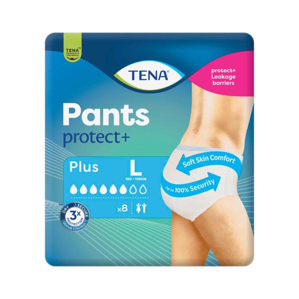 TENA INCONTINENCE PANTS PLUS LARGE 8PK