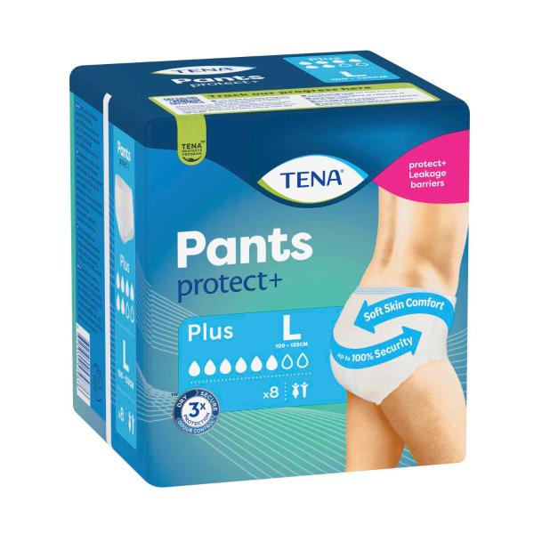 TENA INCONTINENCE PANTS PLUS LARGE 8PK