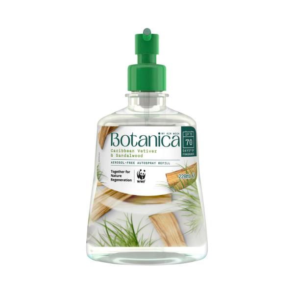 BOTANICA BY AIR WICK CARIBBEAN VETIVER & SANDALWOOD AUTOMATIC SPRAY REFILL 228ML