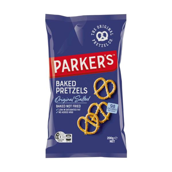 PARKERS BAKED PRETZELS WHEAT ORGINAL 200 GRAM