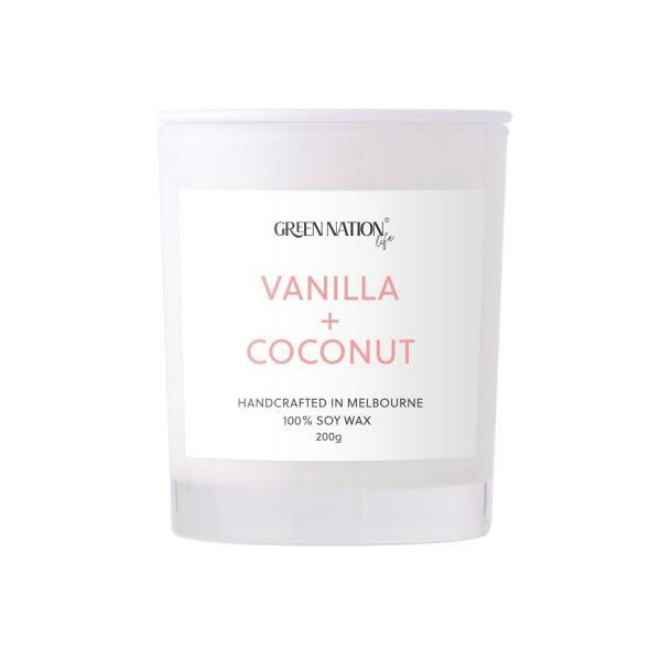 GREEN NATION SOY WAX CANDLE VANILLA 200G