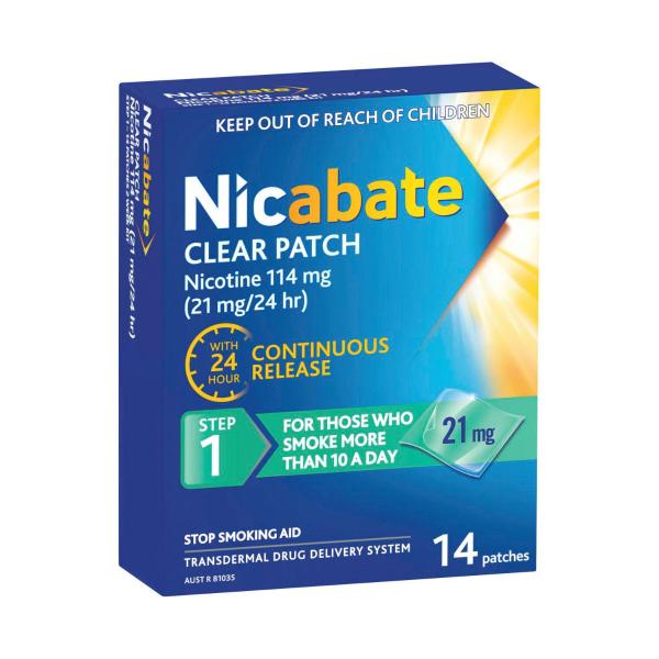 NICABATE CQ PATCH 21MG 14PK