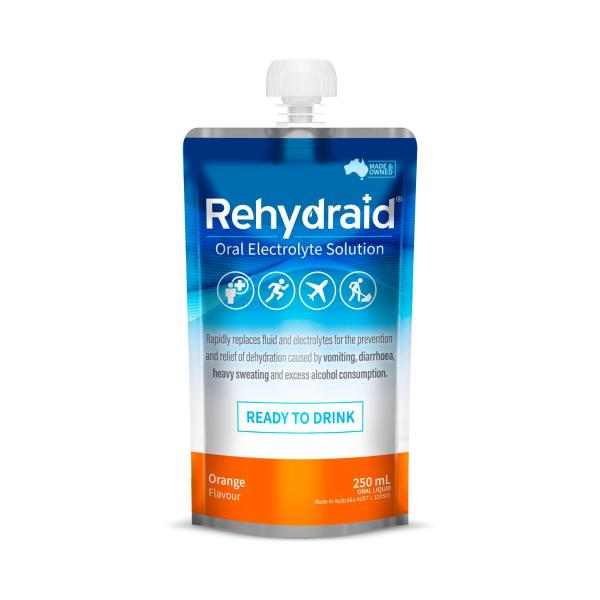 REHYDRAID ELECTROLYTE SOLUTION ORANGE 250ML