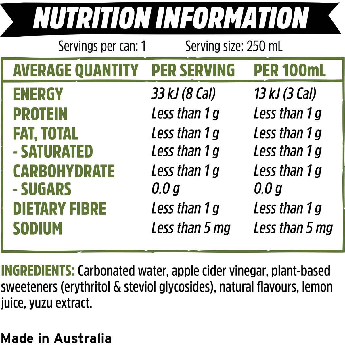 Remedy Sodaly Yuzu Lemon 250mL x 4 pack