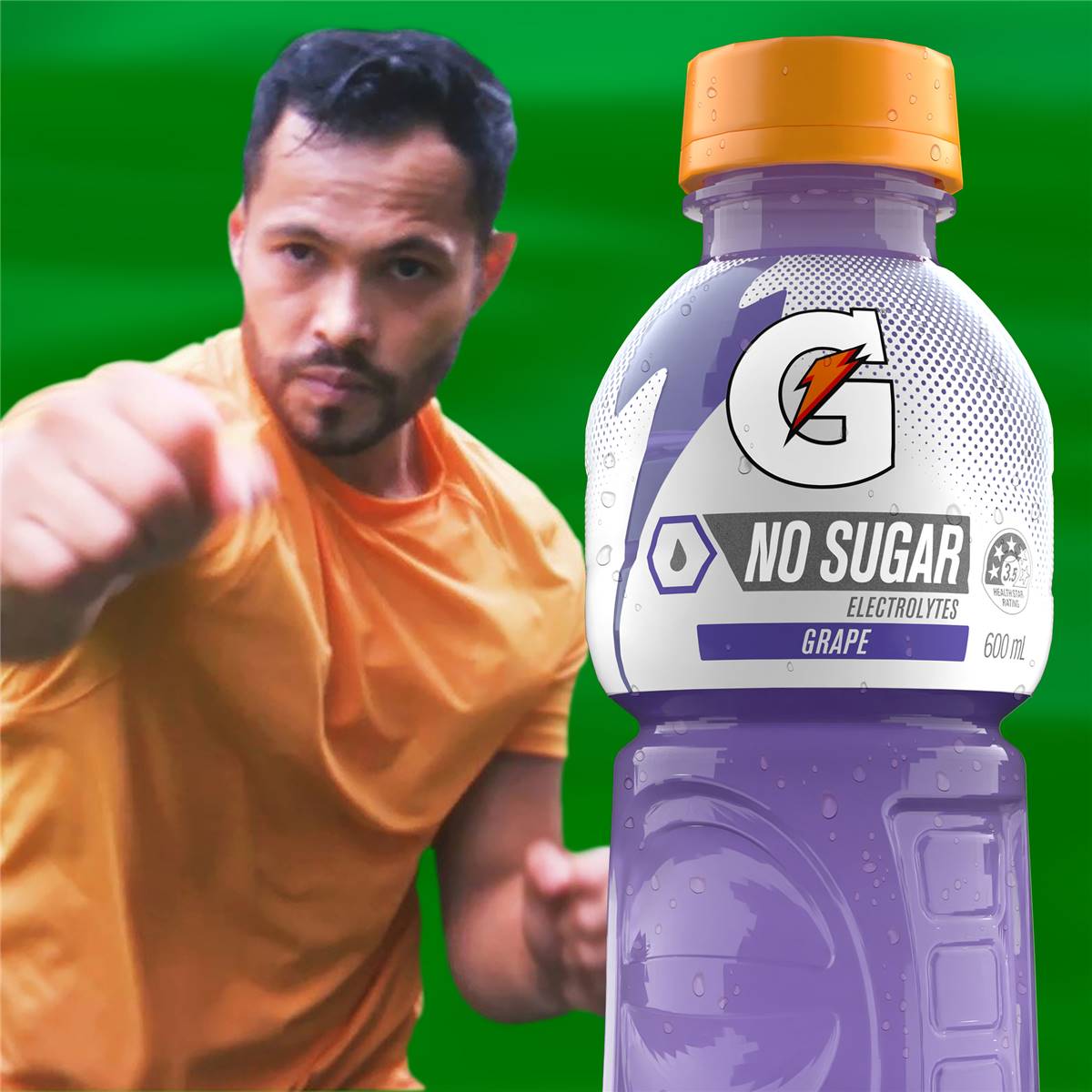 Gatorade Sports Drink Sugar Free Grape Electrolyte Hydration Bottle 600mL