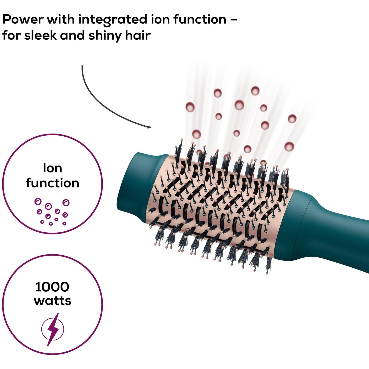 Beurer HC45OCEAN 2-in-1 Volumising Hair Dryer Brush