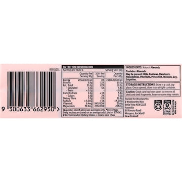 Woolworths Natural Almonds 30g x 6 pack