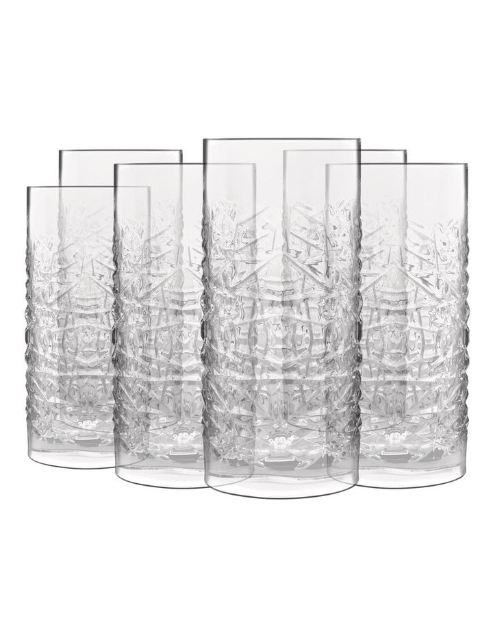 Set of 6 480ml Textures Hi-Ball l Clear