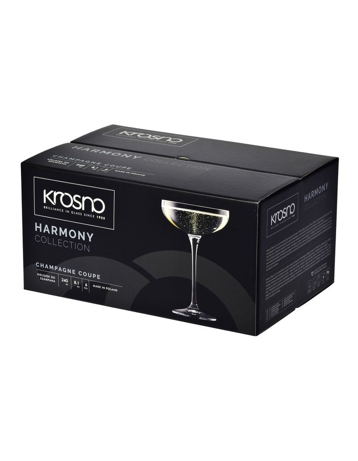 Harmony Champagne Coupe Set of 6 280ml Gift Boxed