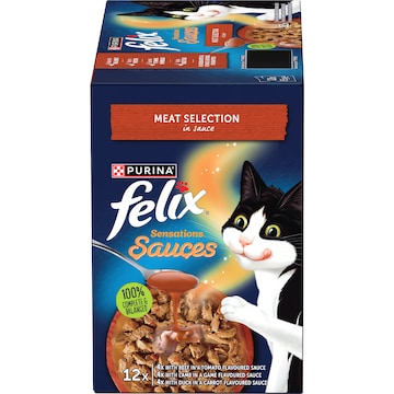 Felix Sensations Sauces Meat Selection Wet Cat Food 85g x 12 pack