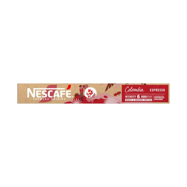 NESCAFE FARMERS ORIGINS COLOMBIA ESPRESSO COFFEE CAPSULES 10 PACK