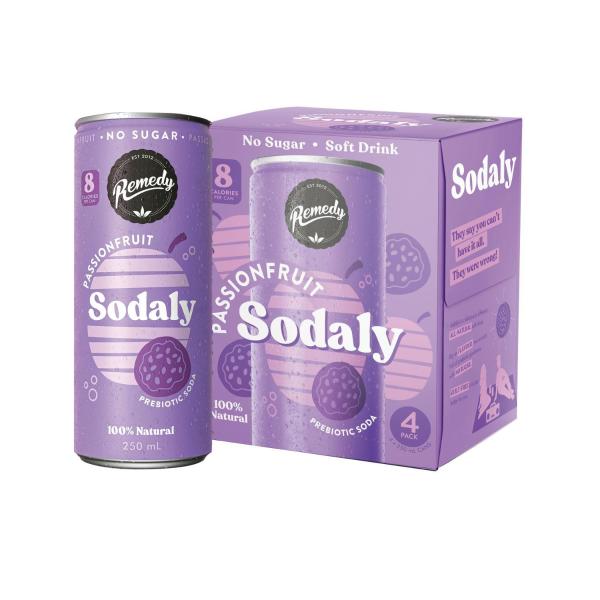 SODALY 4X250ML:PASSIONFRUIT:.:1 LITRE