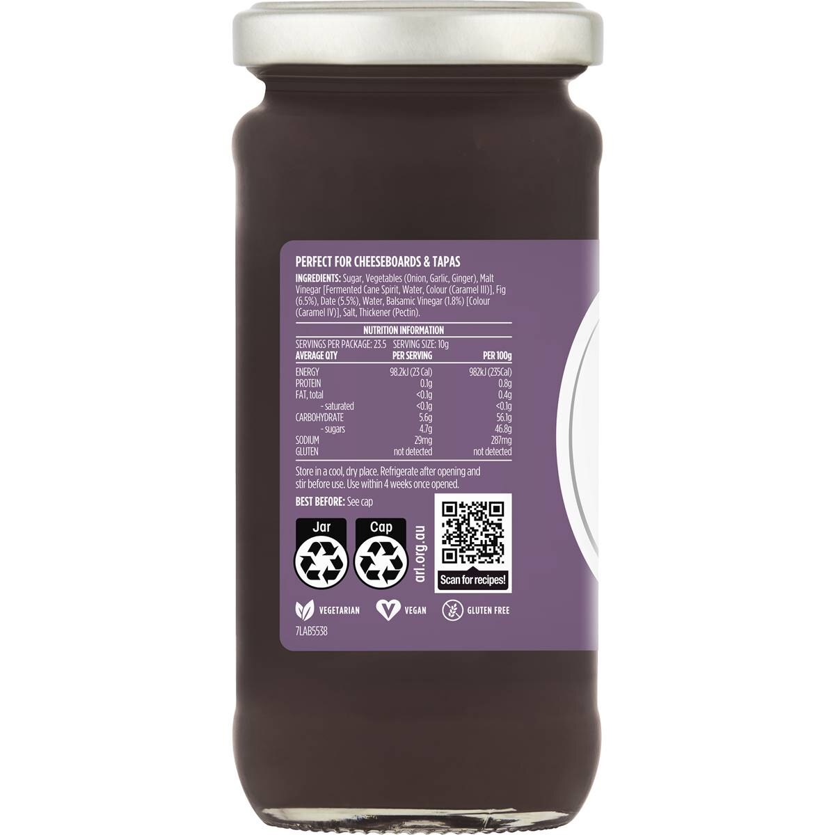 Baxter's Fig & Date Balsamic Chutney 235g