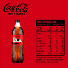 Coca-Cola Zero Sugar Soft Drink Bottle 1.25L