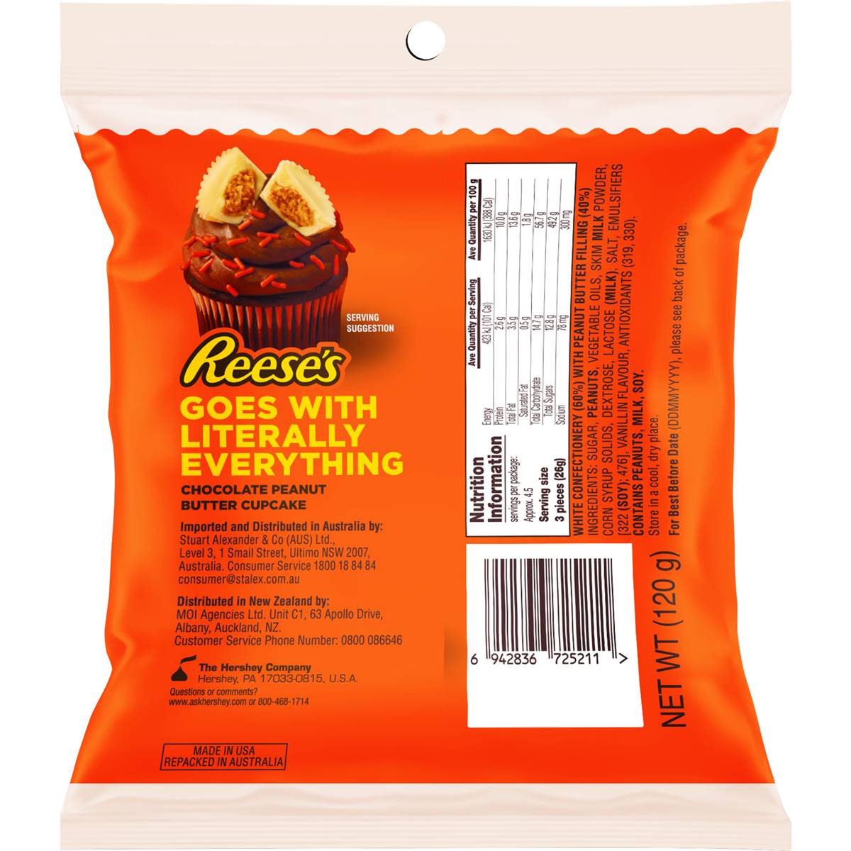 Reese's White Chocolate Cups With Peanut Butter Filling 120g