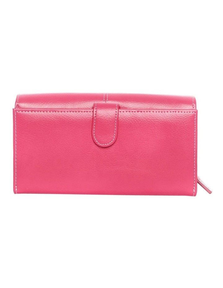 Dakota Flap Over Wallet in Pink