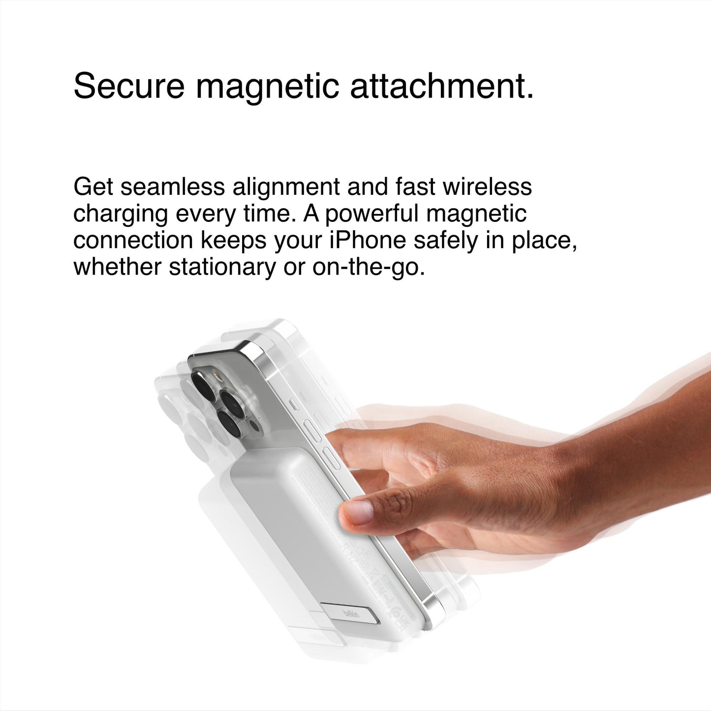 Belkin BoostUp Charge Magnetic Wireless Power Bank 5K + Stand (White)