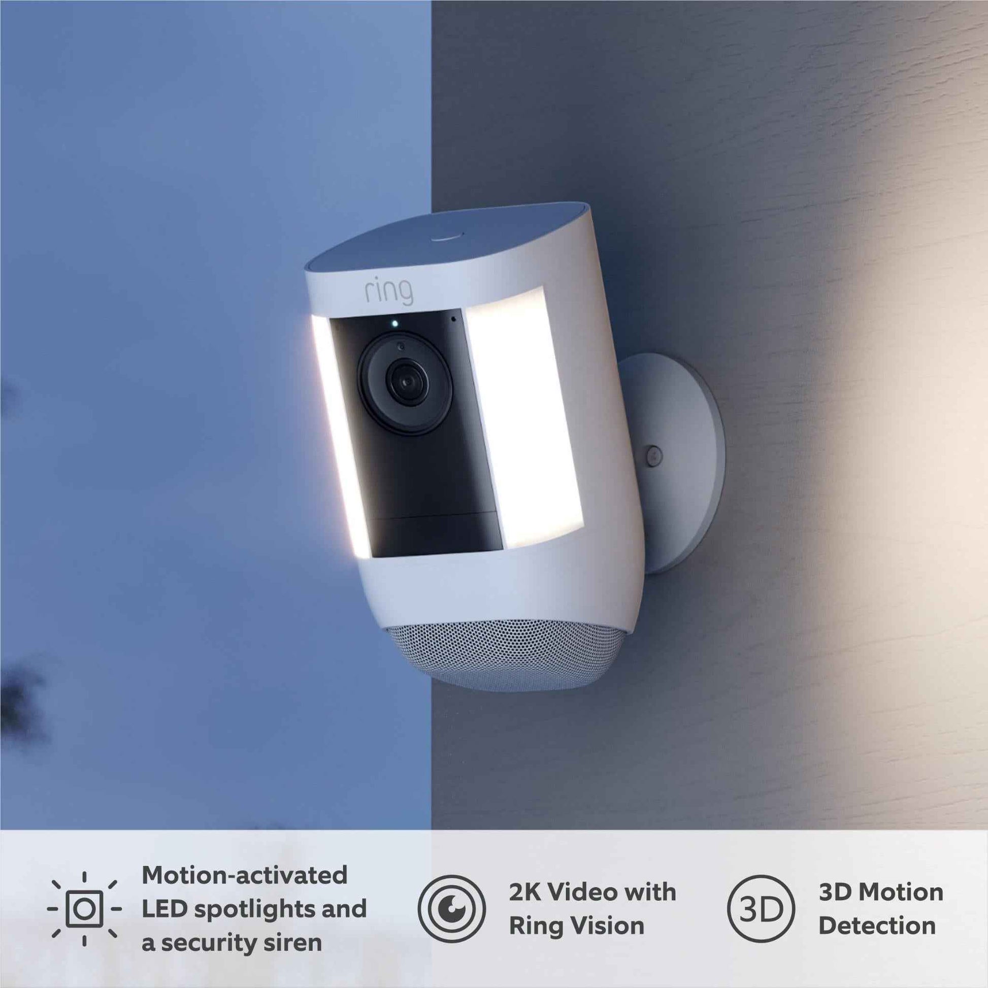 Ring Spotlight Security Camera Pro 2K Battery (White)