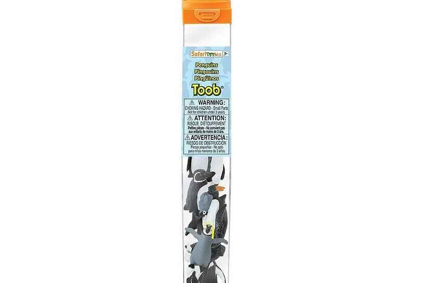 Tube of 10 Penguins Animal Figurines Montessori Language Learning Ocean Figurines by Safari Ltd Toob Range 3yrs+