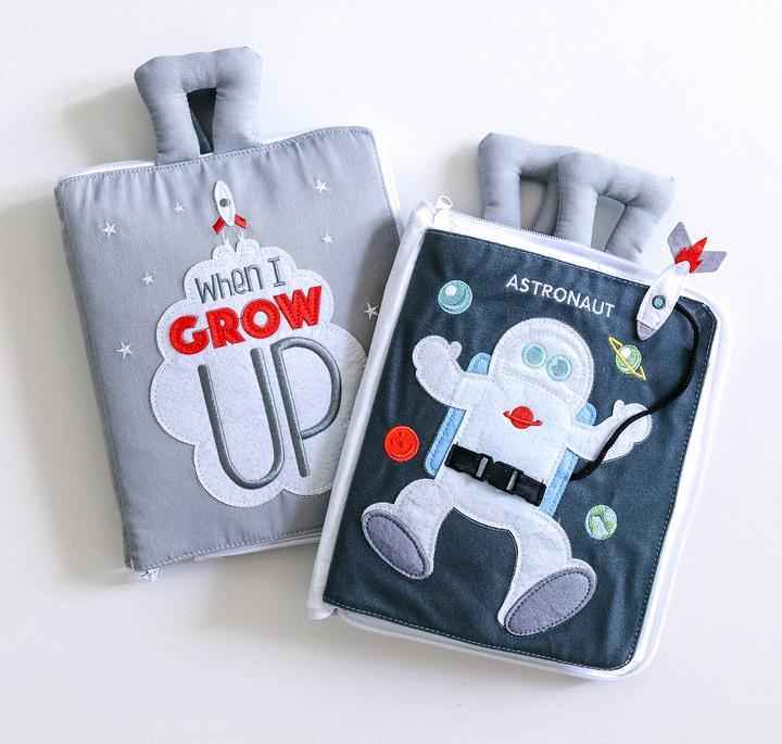 When I Grow Up Fabric Activity Book by Curious Columbus Kids Travel Toys Interactive Book Best Seller 3yrs+