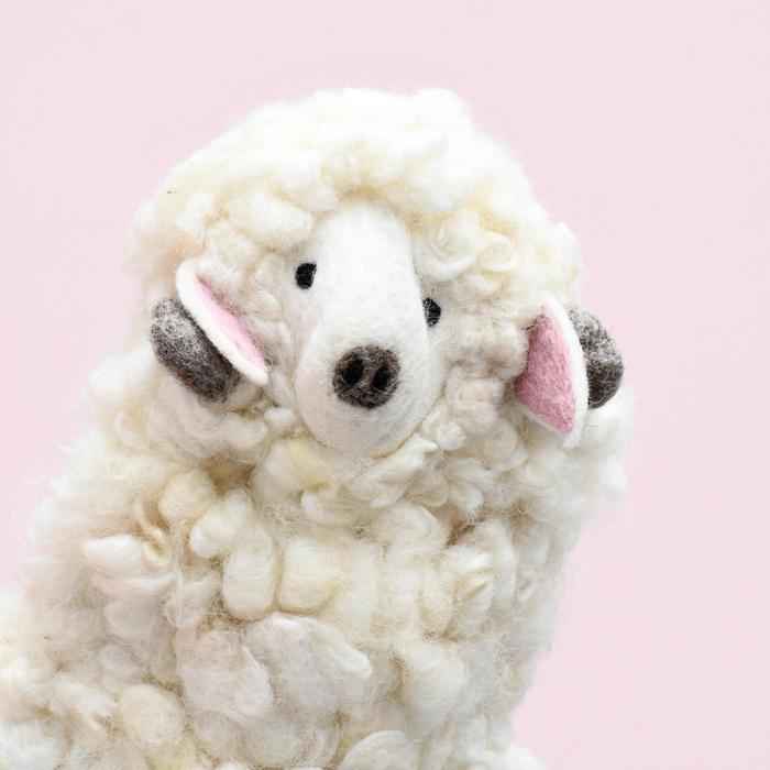 Tara Treasures Felt Lamb Hand Puppet Pretend & Imaginative Play Farm Animal Toys Retired 3yrs+