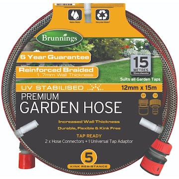 Brunnings Premium Garden Hose 15m each