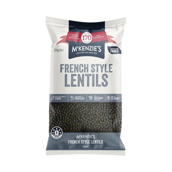 MCKENZIES FRENCH STYLE LENTILS:BLACK:.:375 GRAM