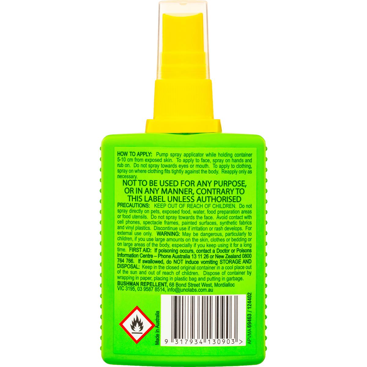 Bushman Plus 20% Deet Insect Repellent Pump Spray 100ml