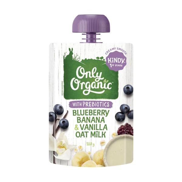 Kindy Blueberry- Banana & Vanilla Oat Milk Pouch